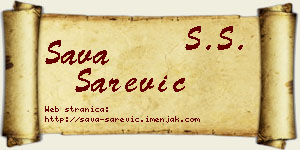 Sava Sarević vizit kartica